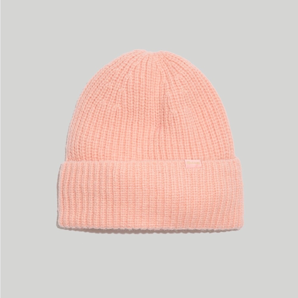 NWT Madewell Alpaca-Blend Cuffed Beanie in Faded Coral